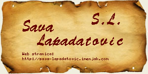 Sava Lapadatović vizit kartica